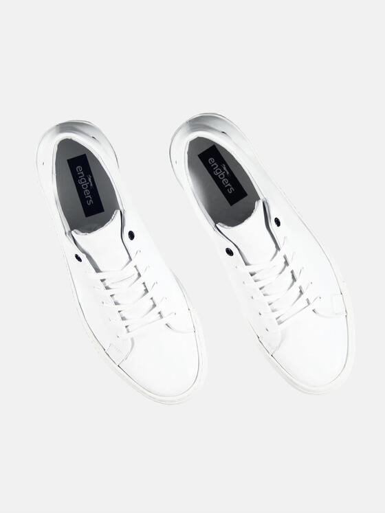 engbers Herren Sneaker weiß aus Rindsleder Reinweiss 29404