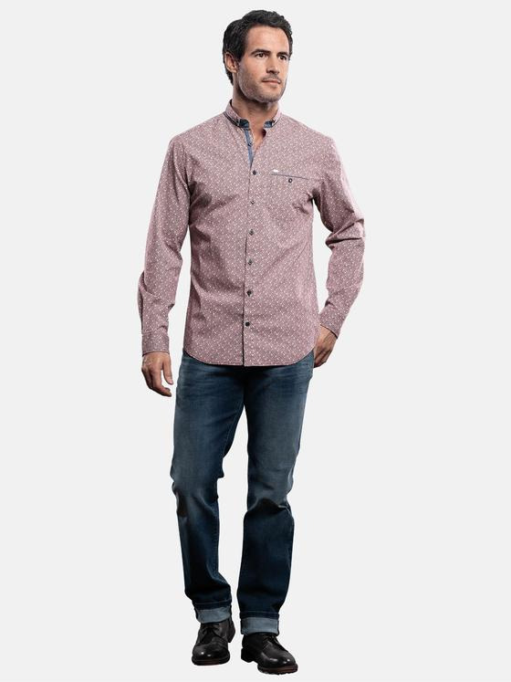 engbers Herren Hemd langarm Bordeaux 28901