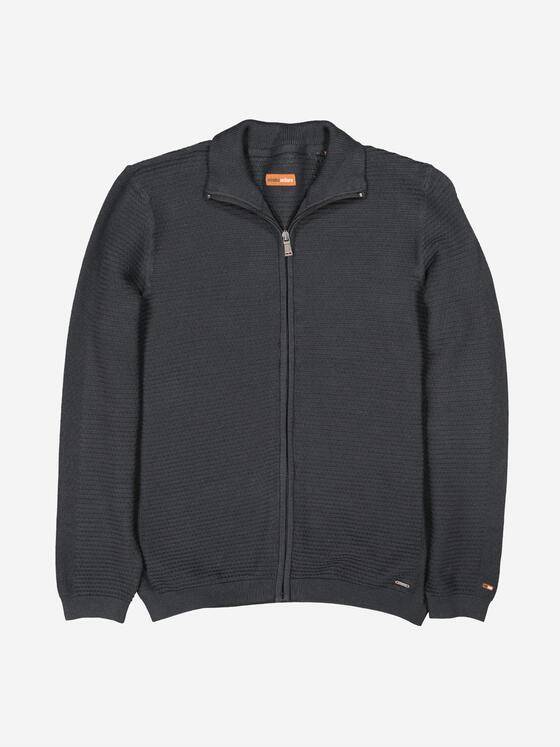 emilio adani Herren Cardigan uni Schwarz 38130