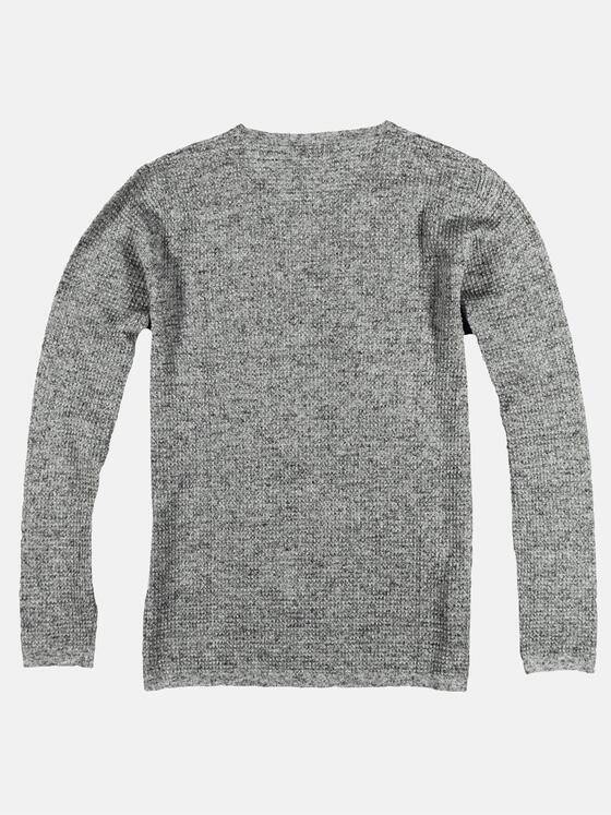 emilio adani Herren Modischer Strickpullover mit besonderer Strukturoberfläche Beige 29282