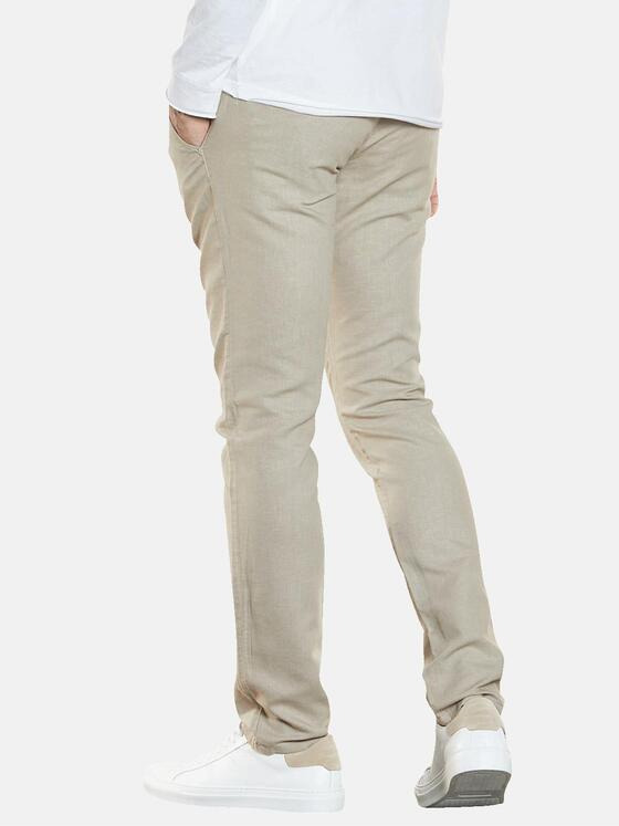 emilio adani Herren Chino mit Leinenanteil Beige 34680