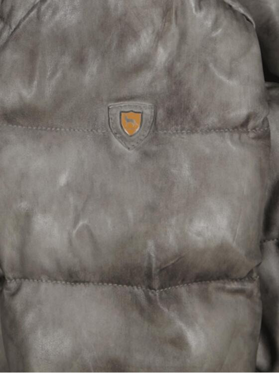 emilio adani Herren Lederjacke regular Grau 35433