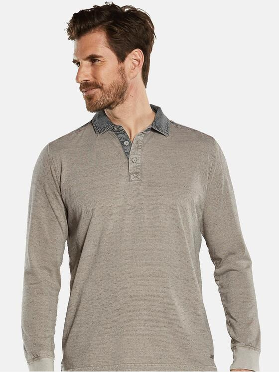 engbers Herren Polo-Shirt gestreift Beige 34338