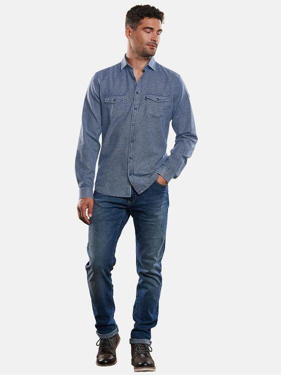 engbers Herren Hemd uni Indigoblau 32387