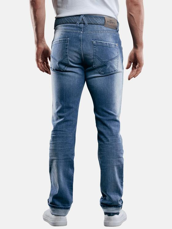engbers Herren Jeans mit Destroy-Effekten Taubenblau 29179