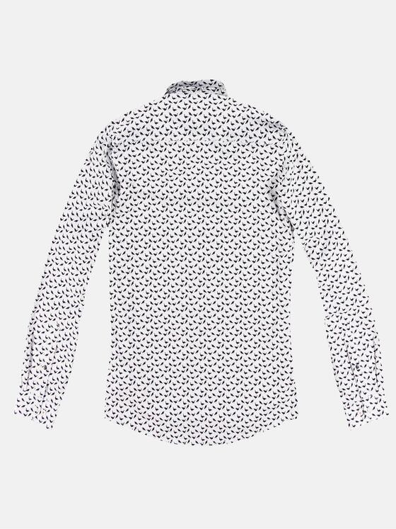 emilio adani Herren Hemd mit All Over Print Blau 30843