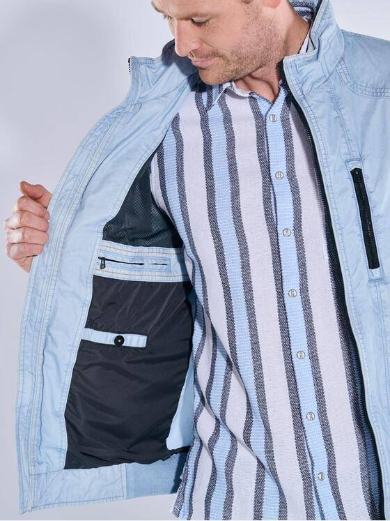 engbers Herren Baumwoll-Jacke Hellblau 40272
