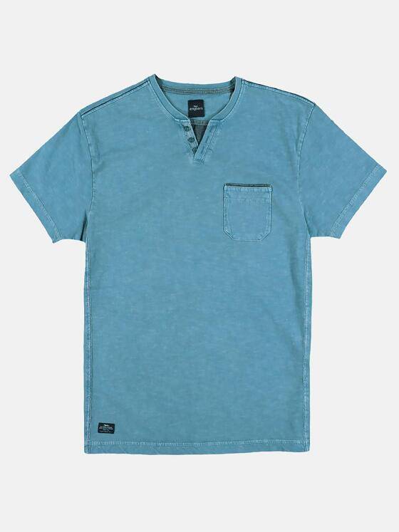 engbers Herren V-Neck T-Shirt Petrol 29806