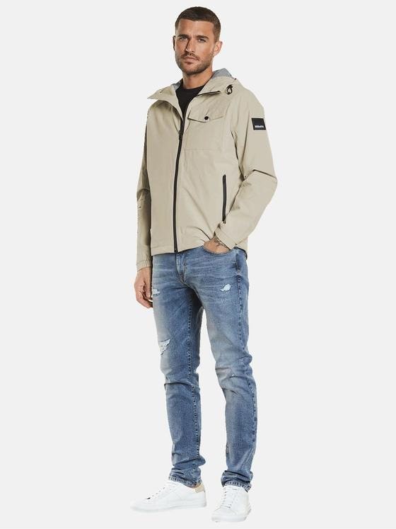 emilio adani Herren Übergangsjacke mit Kapuze Beige 34455
