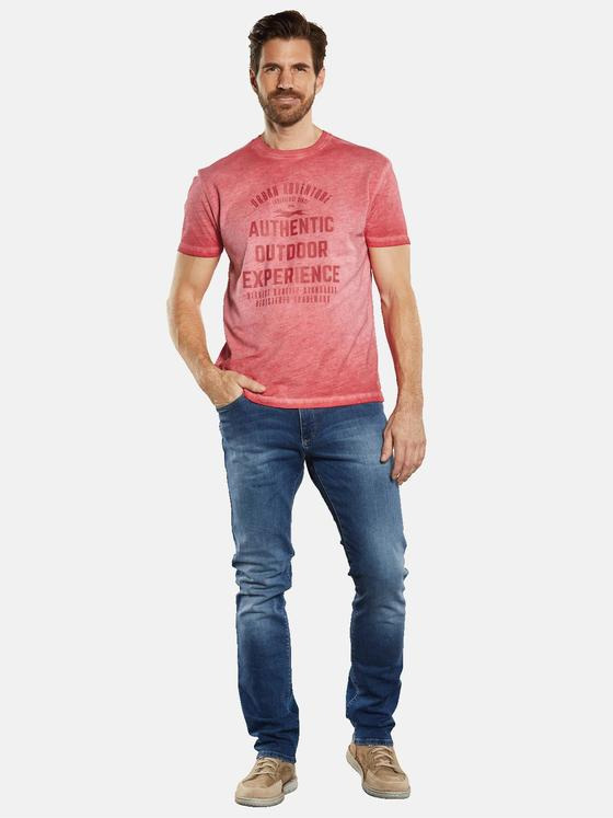 engbers Herren T-Shirt mit Print Rot 34341