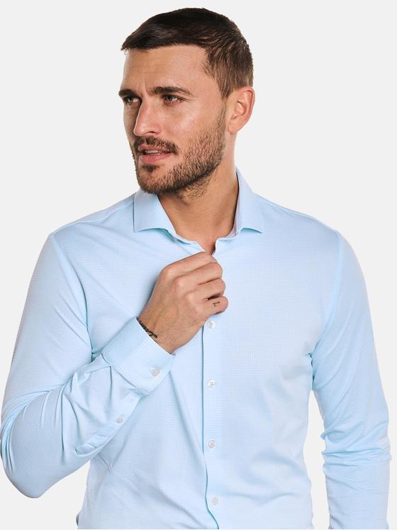 emilio adani Herren Langarm-Hemd "My Favorite" Jersey Blau 32629