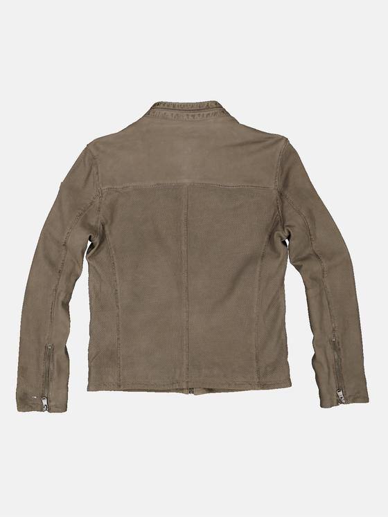 emilio adani Herren Lederjacke slim fit Beige 34454