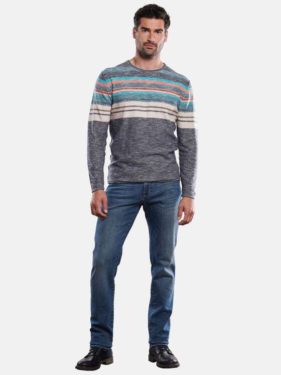 engbers Herren Pullover gestreift Saphirblau 31961