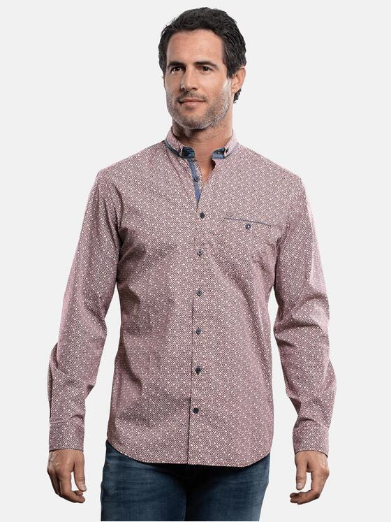 engbers Herren Hemd langarm Bordeaux 28901
