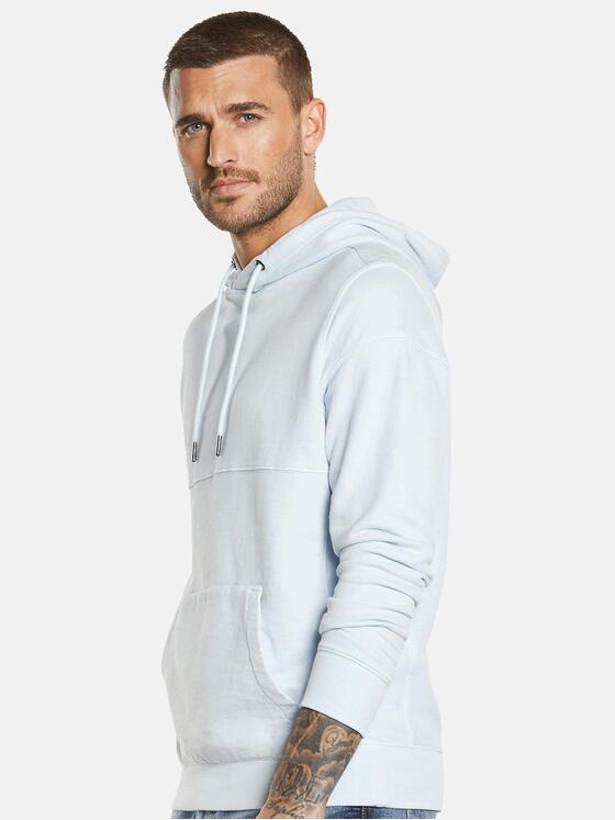 emilio adani Herren Sweatshirt mit Kapuze Blau 34700
