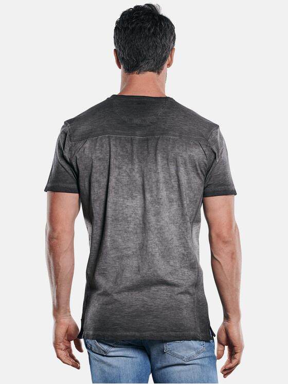 engbers Herren Lässiges Henley T-Shirt in außergewöhnlicher Optik Grau 29874