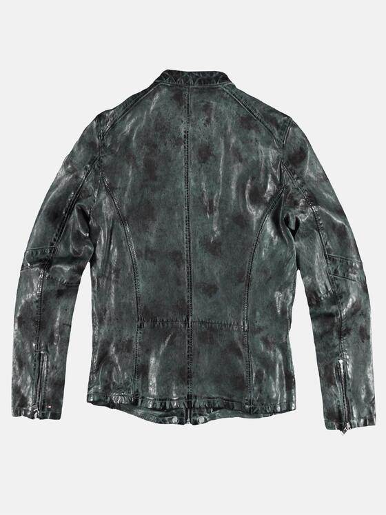 emilio adani Herren Lederjacke im Retrodesign Braun 29144