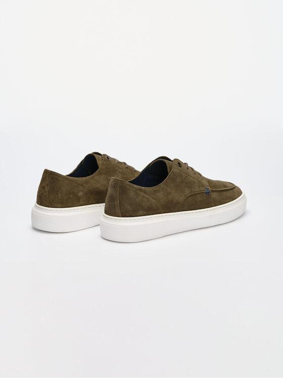 engbers Herren Sneaker aus Velours-Leder Grün 36526