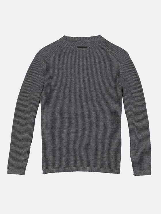 emilio adani Herren Pullover strukturiert Grau 34123
