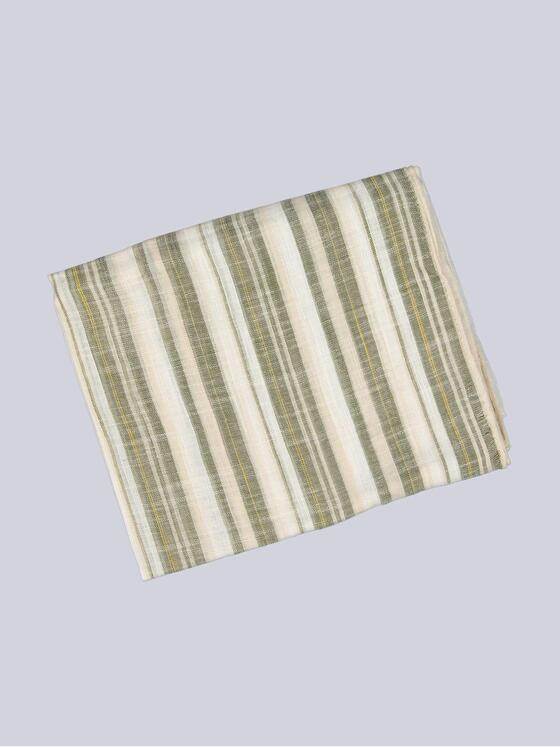 emilio adani Herren Schal gestreift Beige 38768