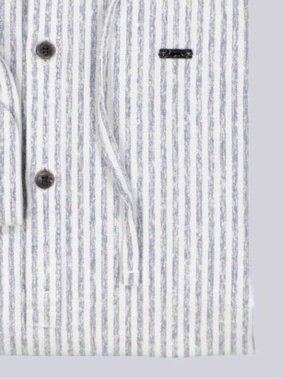 engbers Herren Langarm-Shirt mit Leinenanteil Mittelblau 38946