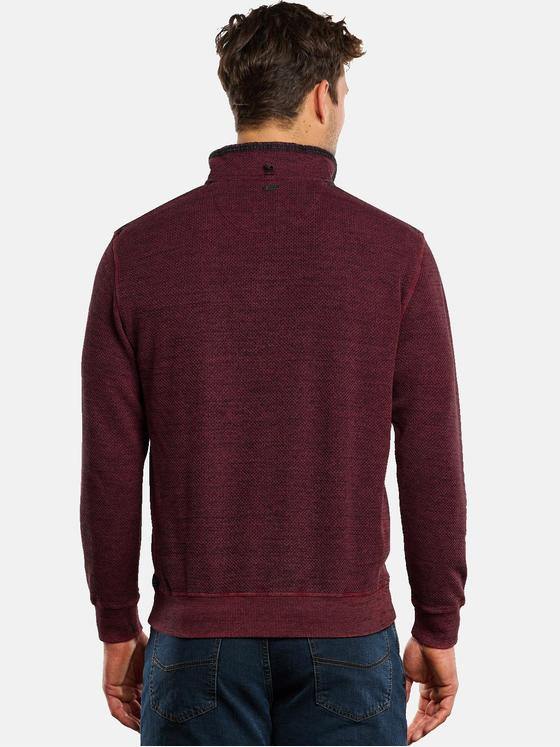 engbers Herren Sweatshirt mit Stehkragen Dunkelrot 33741