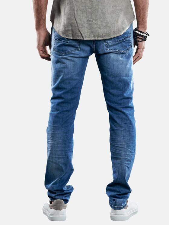 emilio adani Herren Stretch Denim mit Washed-Out Effekt Blau 29638