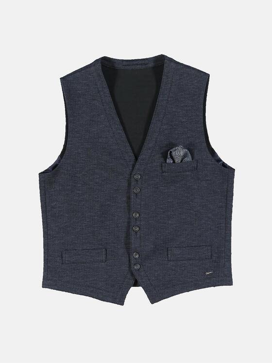 engbers Herren Sakko-Weste gemustert Saphirblau 31913