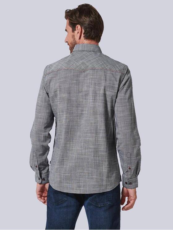 engbers Herren Langarm-Hemd uni Grau 35220