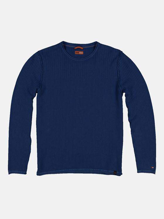 emilio adani Herren Pullover uni Blau 35322