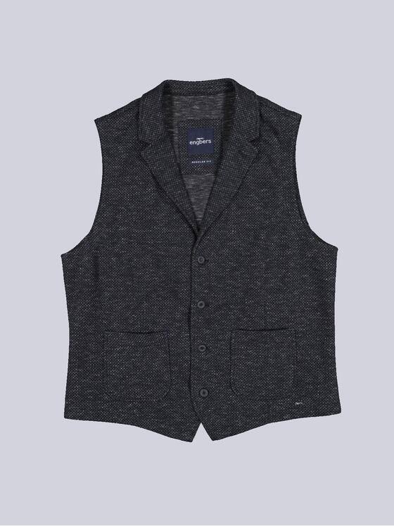 engbers Herren Sakko-Weste meliert Schwarz 35464