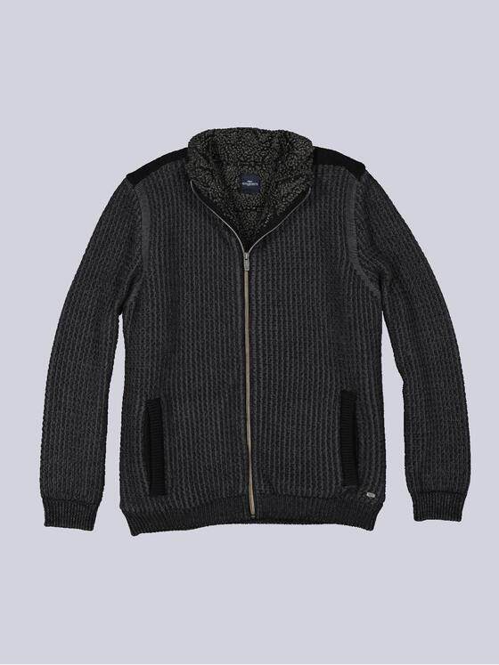 engbers Herren Strickjacke strukturiert Grau 35620