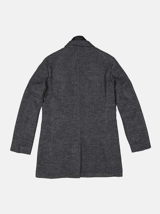 emilio adani Herren Mantel mit Inlet Grau 33576