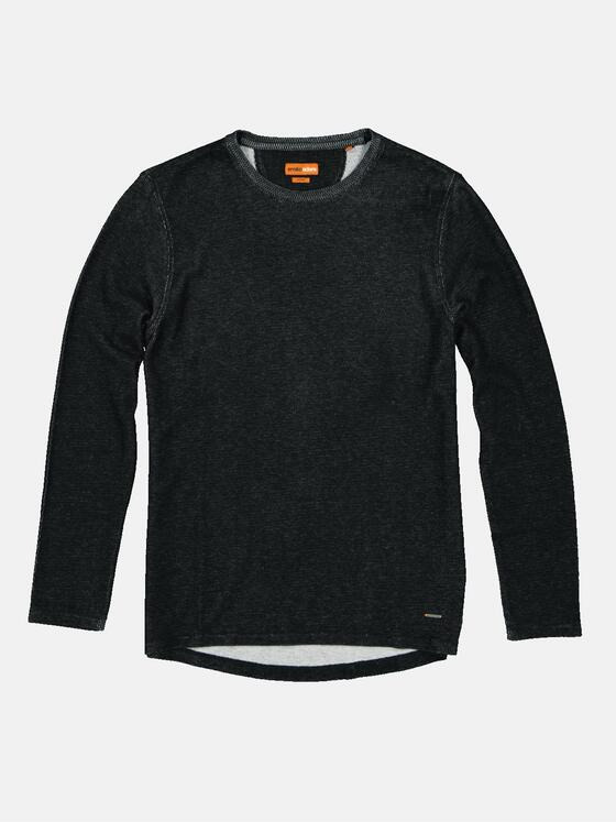 emilio adani Herren Pullover slim fit Schwarz 35249