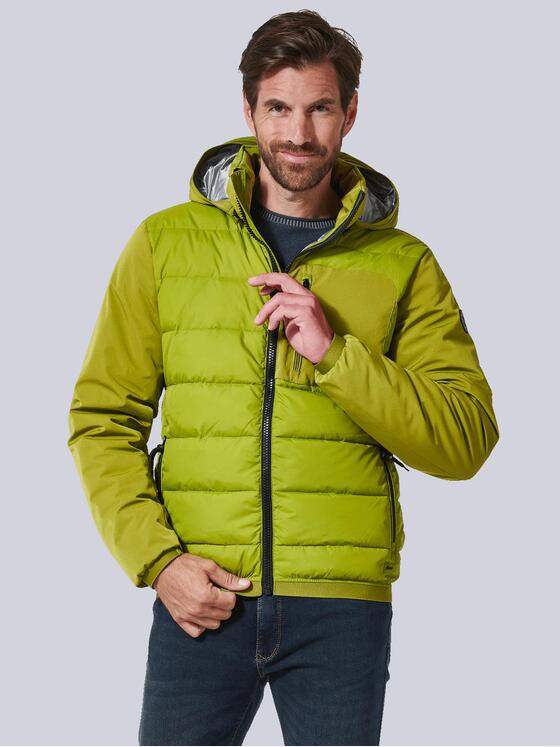 engbers Herren Steppjacke mit abnehmbarer Kapuze Grün 35423