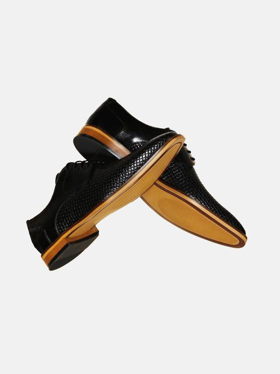 emilio adani Herren Business-Schuh aus Leder Schwarz 35114