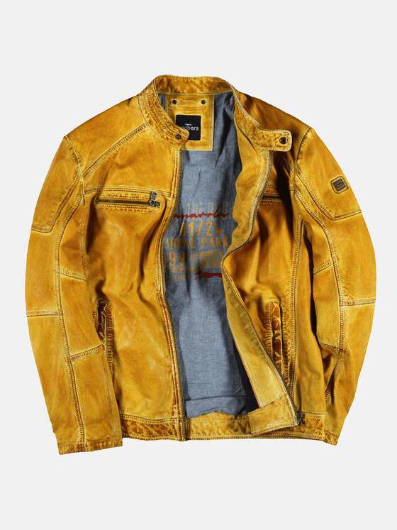 engbers Herren Lederjacke Gelb 29062