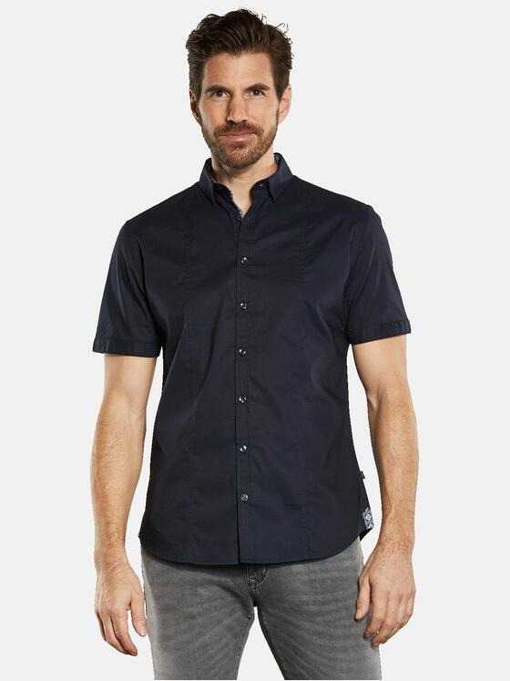 engbers Herren Kurzarm-Hemd "My Favorite" Blau 34372