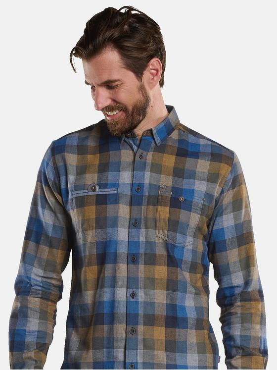 engbers Herren Langarm-Hemd kariert Orange 34156