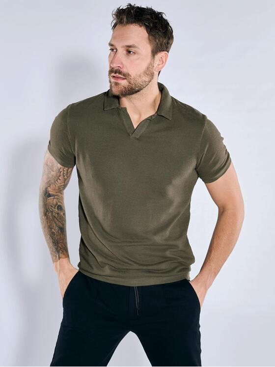 emilio adani Herren Polo-Shirt strukturiert Grün 36810