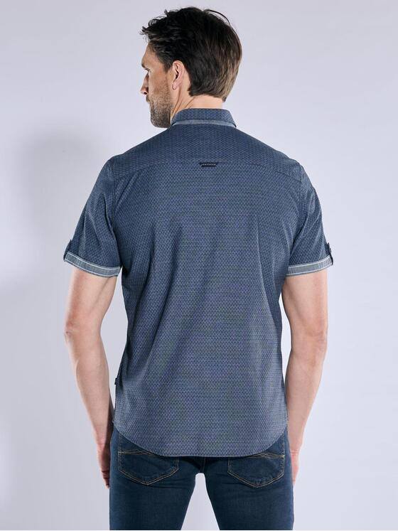 engbers Herren Kurzarm-Hemd strukturiert Brilliantblau 38576