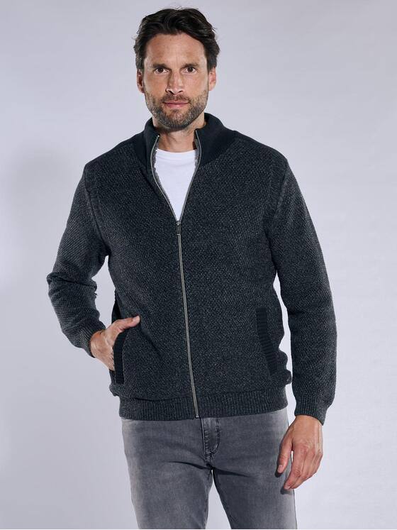 engbers Herren Strickjacke regular Anthrazit 37615