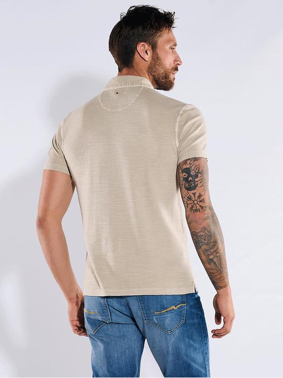 emilio adani Herren Polo-Shirt strukturiert Beige 36194
