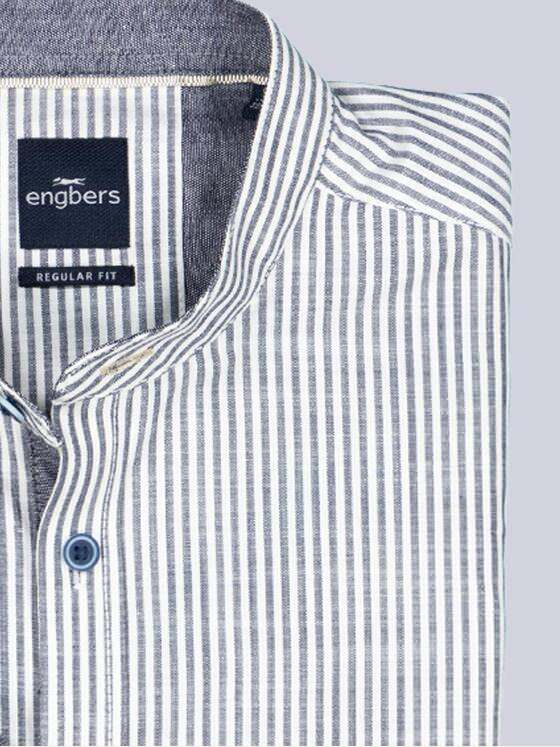 engbers Herren Langarm-Hemd gemustert Saphirblau 38499