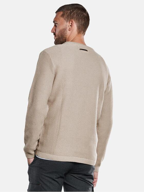 emilio adani Herren Pullover strukturiert Beige 33400