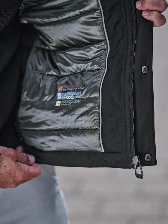 engbers Herren Funktionsjacke mit abnehmbarer Kapuze Schwarz 39251