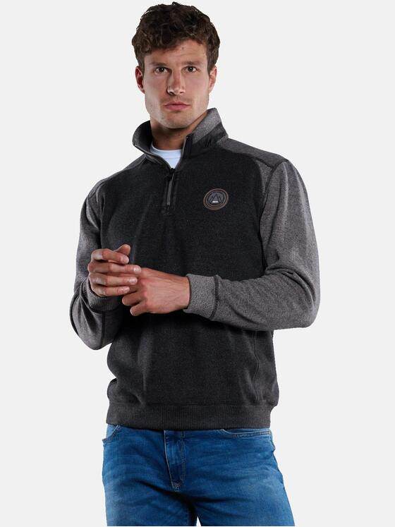 engbers Herren Sweatshirt mit Stehkragen Anthrazit 33829