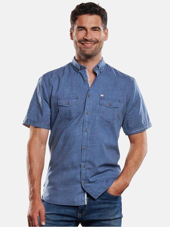 engbers Herren Hemd uni Saphirblau 31333