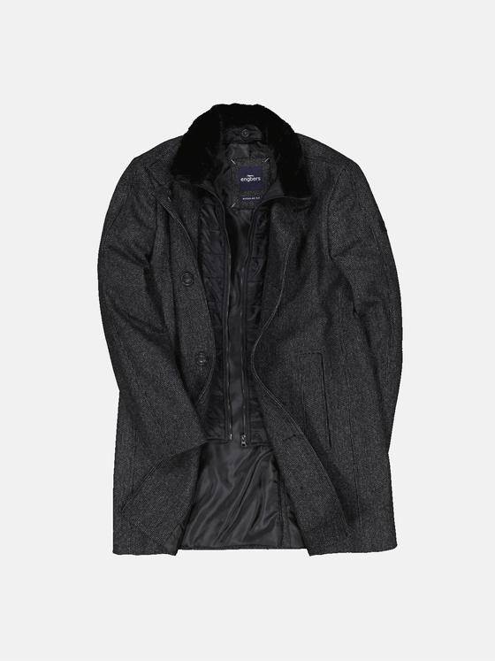 engbers Herren Mantel mit heraustrennbarem Inlet Grau 32260