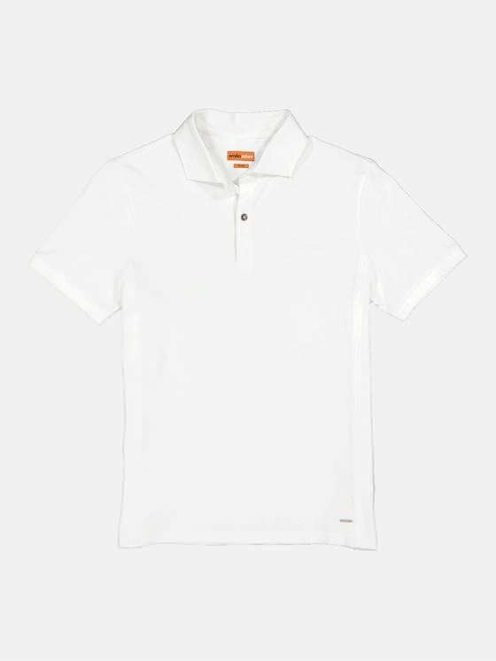 emilio adani Herren Polo-Shirt slim fit Weiß 35101